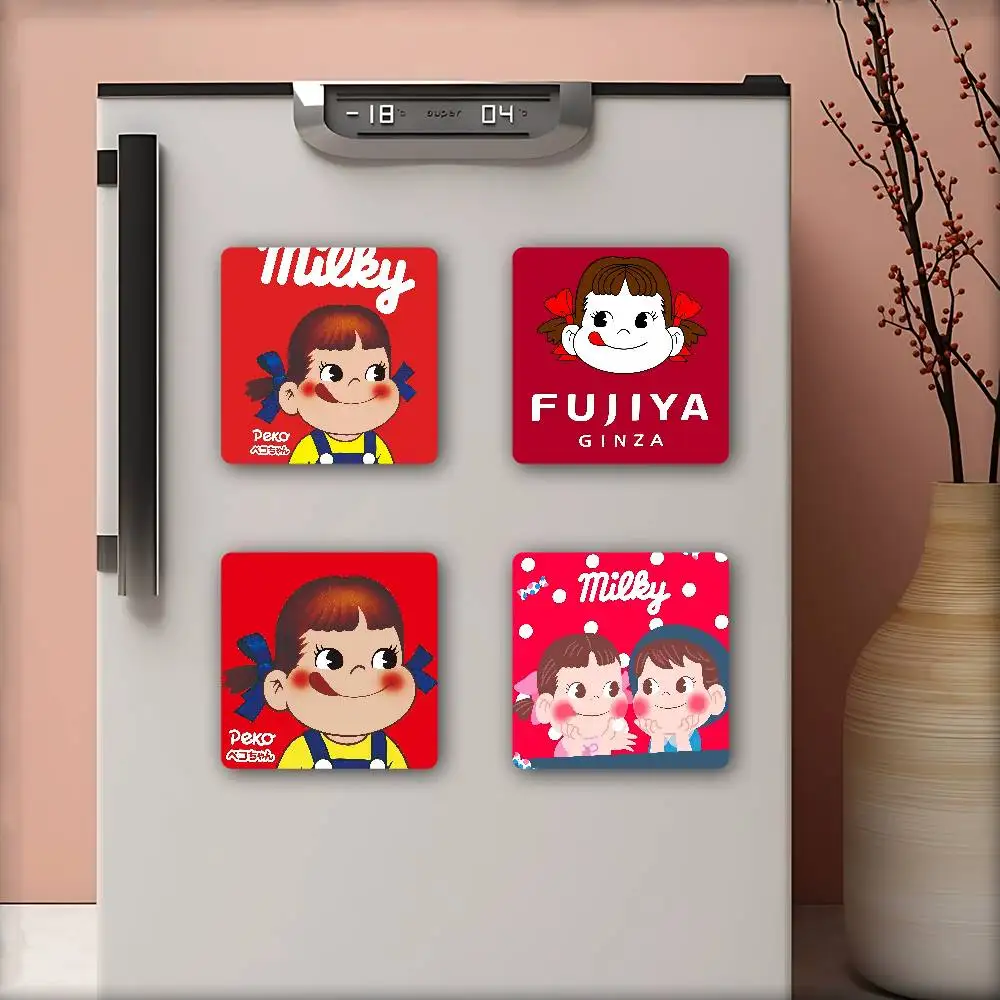 CUTE M-Milky P-Peko-chan 1 قطعة مغناطيس الثلاجة شخصية المغناطيسي دائم البلاستيك مربع الصورة سطح مغناطيس الثلاجة #5