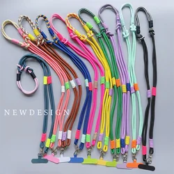 Personalized Trend Double Color Mobile Phone Universal Lanyard Diagonal Span Long Rope Shoulder Strap Rope Fashion Rope
