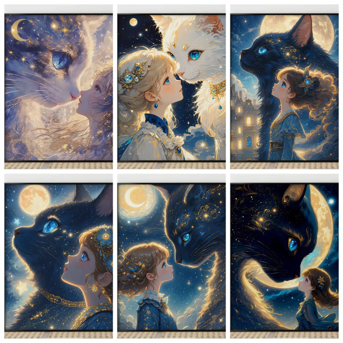 

500/1000/1200/2000PCS Puzzles for Adults,Cartoon Dream Cat Jigsaw Puzzles Stress Relieving Fun Game Home Decor Gifts