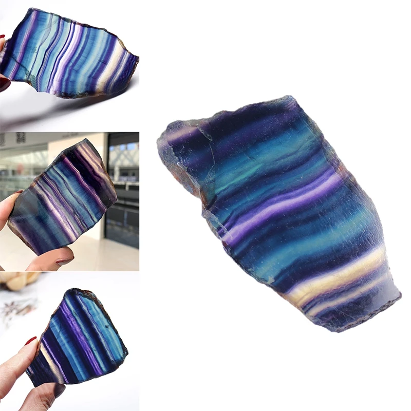 

Натуральный кристалл флюорита, красочный полосатый флюорит, Радужный кварц, ювелирные изделия, каменные украшения, кристалл для подарков