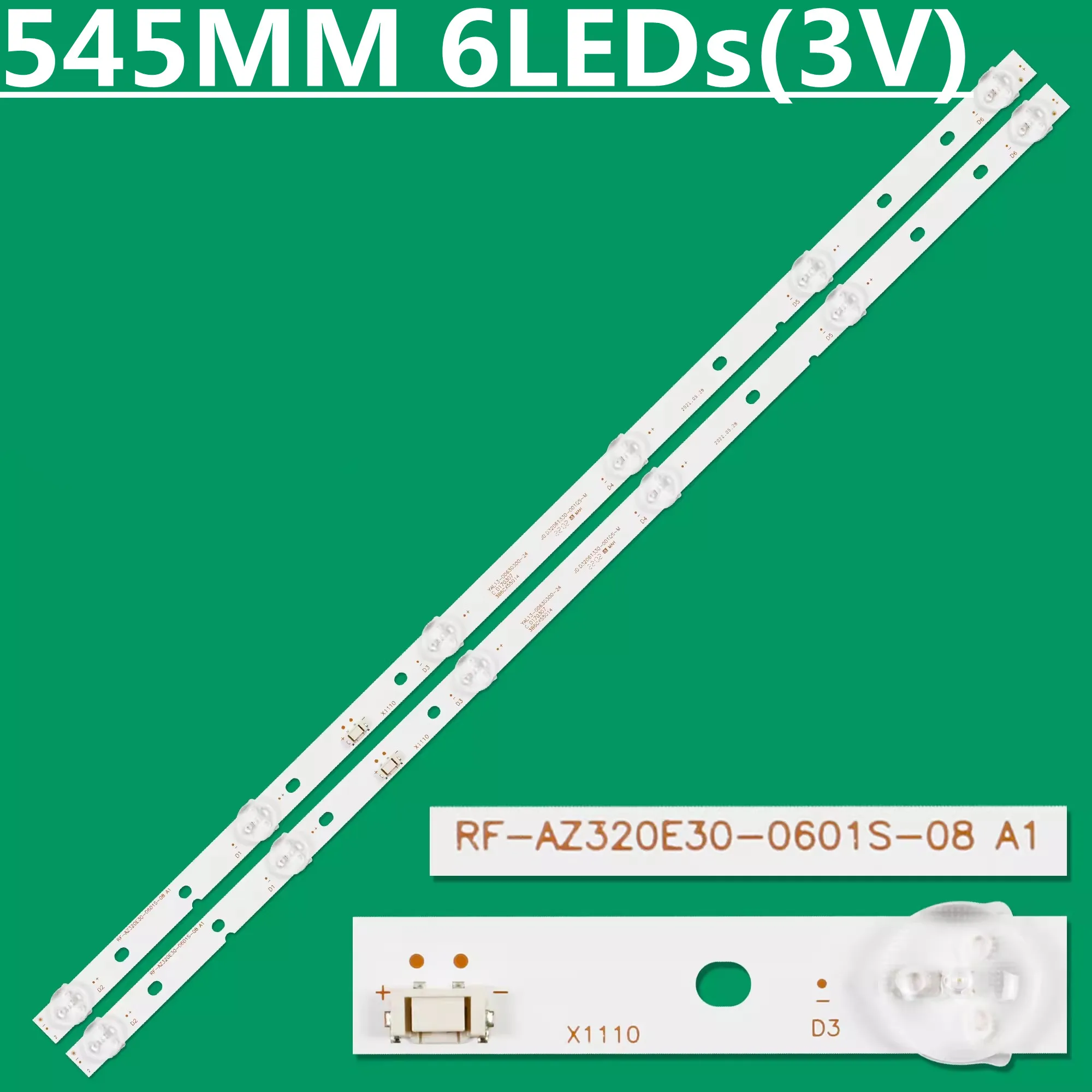 

2PCS LED Strip For 32D5 32E3 32E8 32E5 32KX2 32E366W 32L3750VM YAL13-00630300-00 24 RF-AZ320E30-0601S-08 JL.D32061330-001QS-M