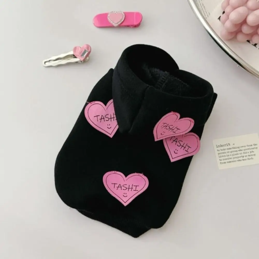 Ropa superior, sudaderas con capucha para perros con corazón de amor, abrigo grueso y cálido para cachorros y gatos, ropa de dos piernas, ropa moderna para mascotas, suministros para mascotas