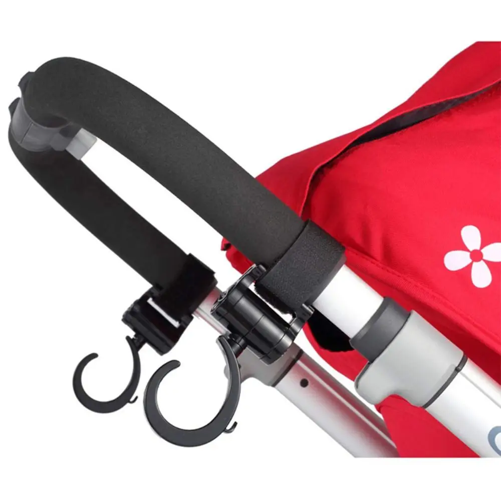Gancho grande para cochecito, gancho y bucle, colgador giratorio 360 para cochecito, gancho de grado, accesorios multiusos para cochecito de bebé