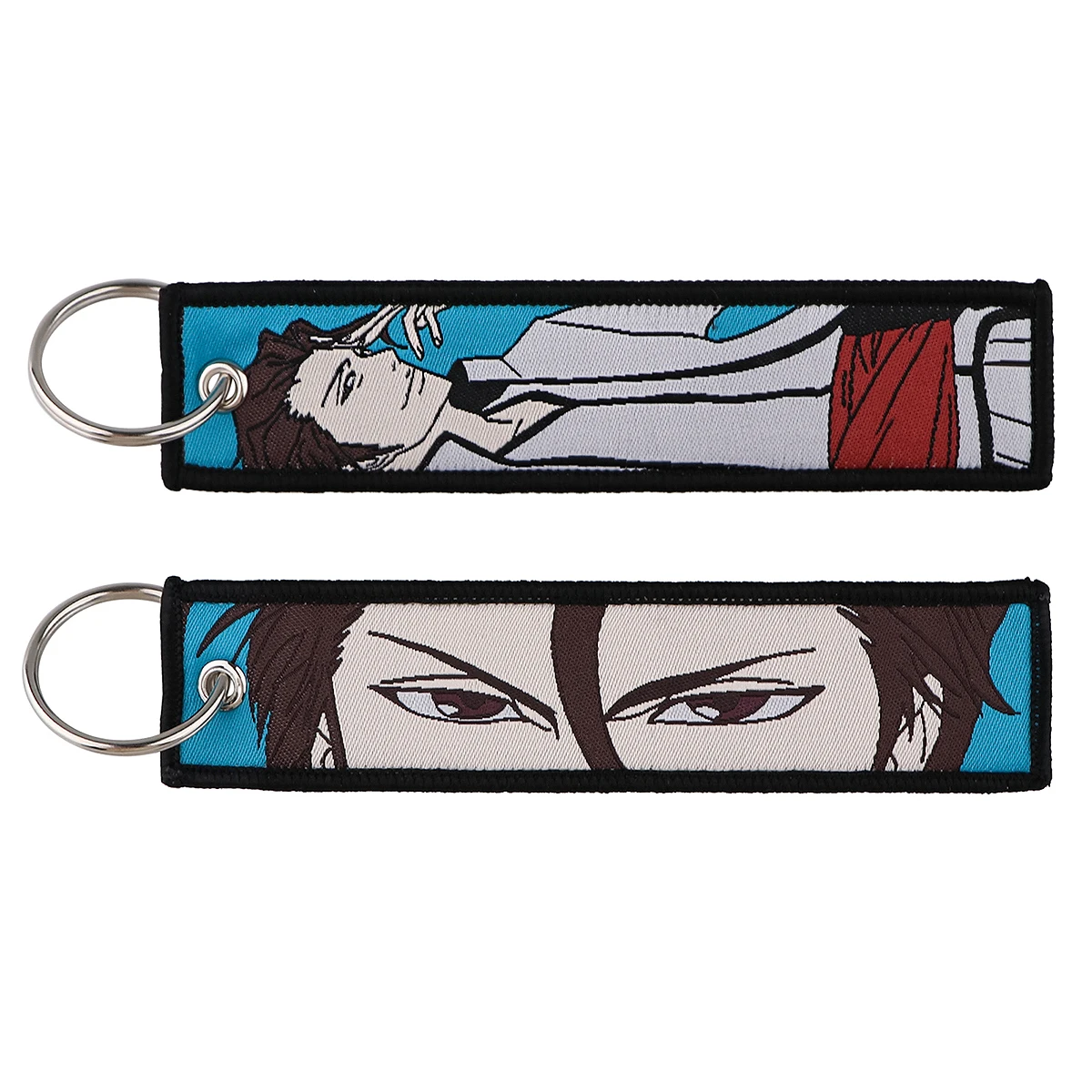 Anime Men Women Key Fobs Holder Embroidery Key Chain for Motorcycles Key Tags Keyring Accessories Gifts