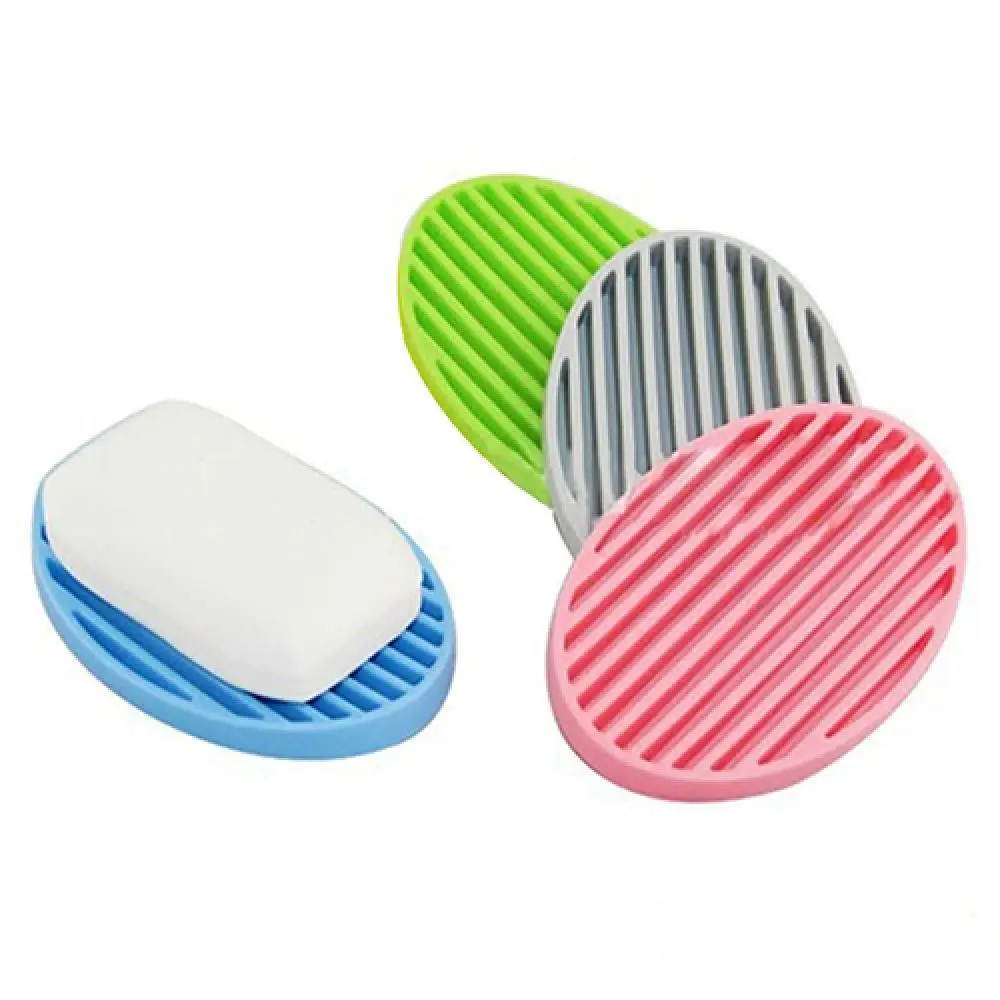 Portable Soap Plate Holder Creative Silicone Flexible Bathroom Toilet Soapbox Soap Dish