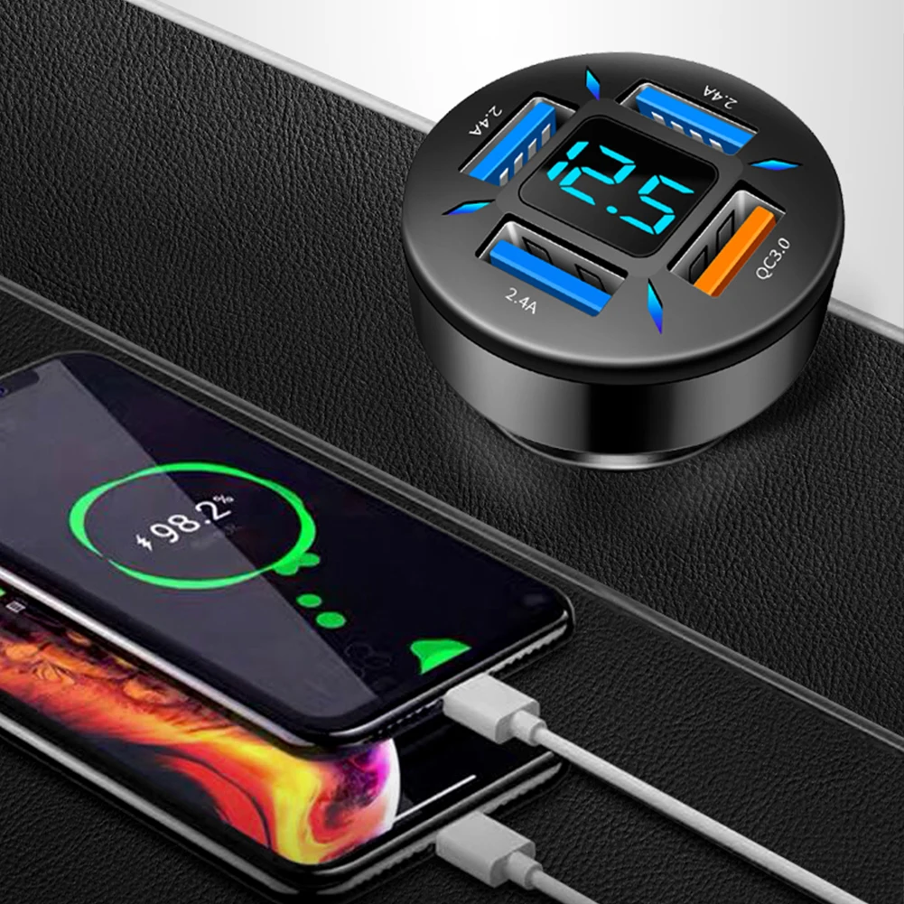 

Car Tire Pressure Detector PC Voltage Monitoring Aluminum Alloy Car Charger Intelligent Shunt Voltage Detection