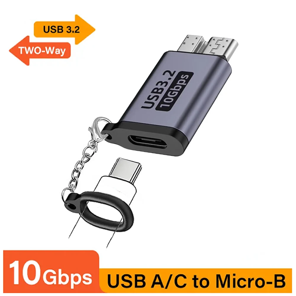 Micro B USB C 3.0 Male to Type C Female Adapter Type-C USB 3.0 Micro B Connector for External Hard Drive Disk HDD Cable Adapter