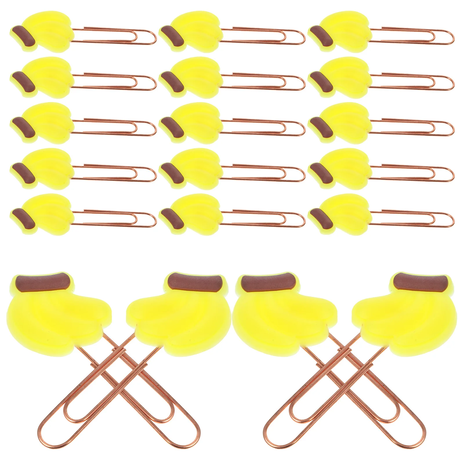 

20Pcs Fruit Cartoon Paper Clips Cute Metal Document Clips Decorative Bookmarks Office Study Supplies Paper Clip