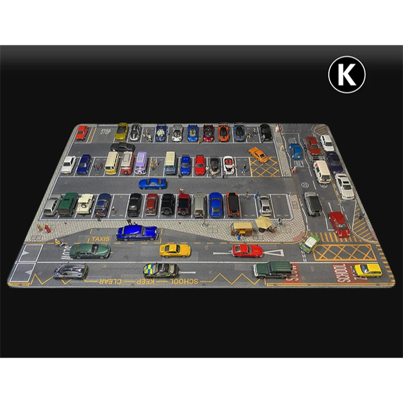 

1:64 Scale 80X55cm Car Mat UK Streets Birmingham Road Scene Accessory Parking Lot Mat For Diecast Vehicle Display Mouse Pad