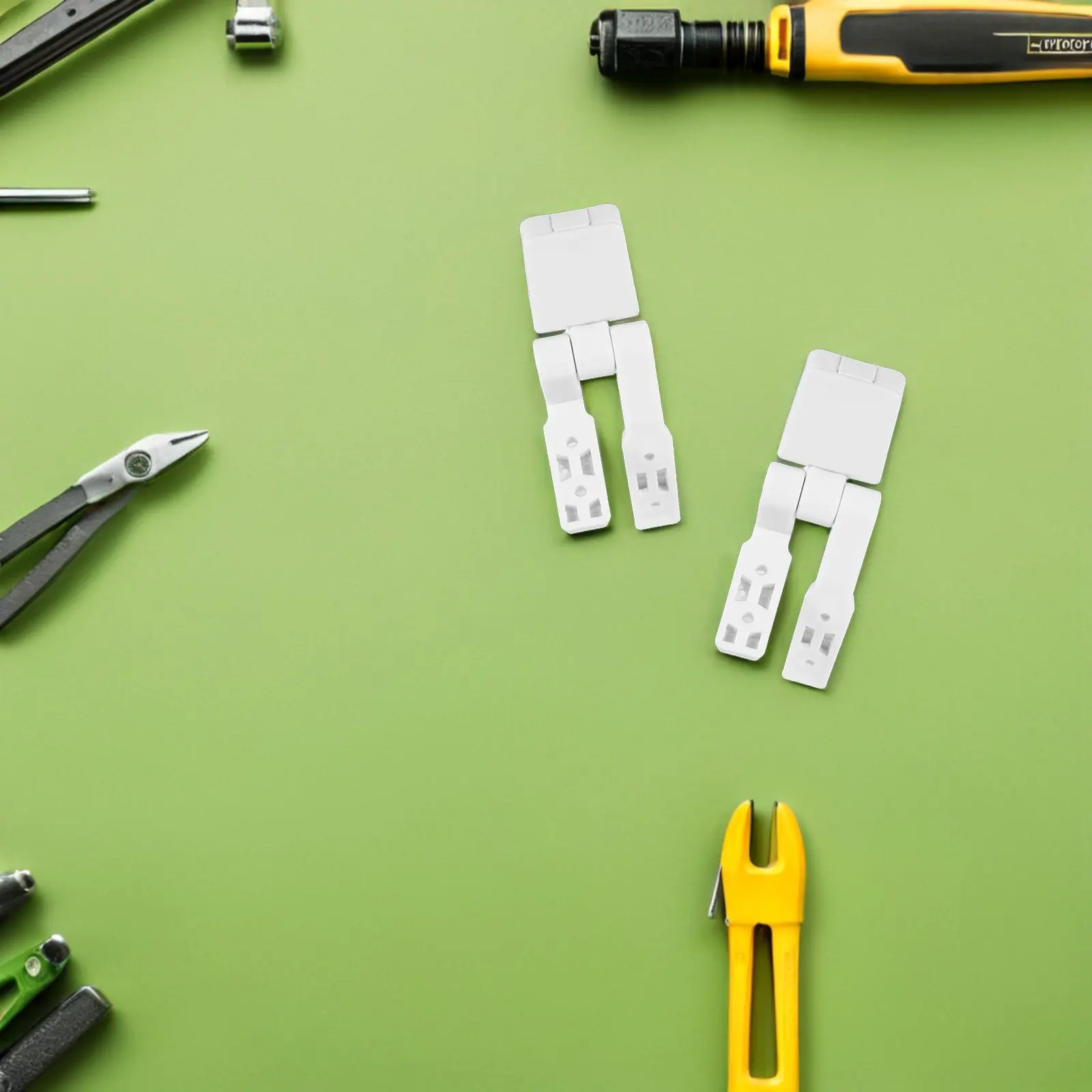 

2Sets White Plastic Toilet Seat Hinge Kit Universal Replacement Hinges Bolts Screws Mounting Hardware Toilet Seat Support