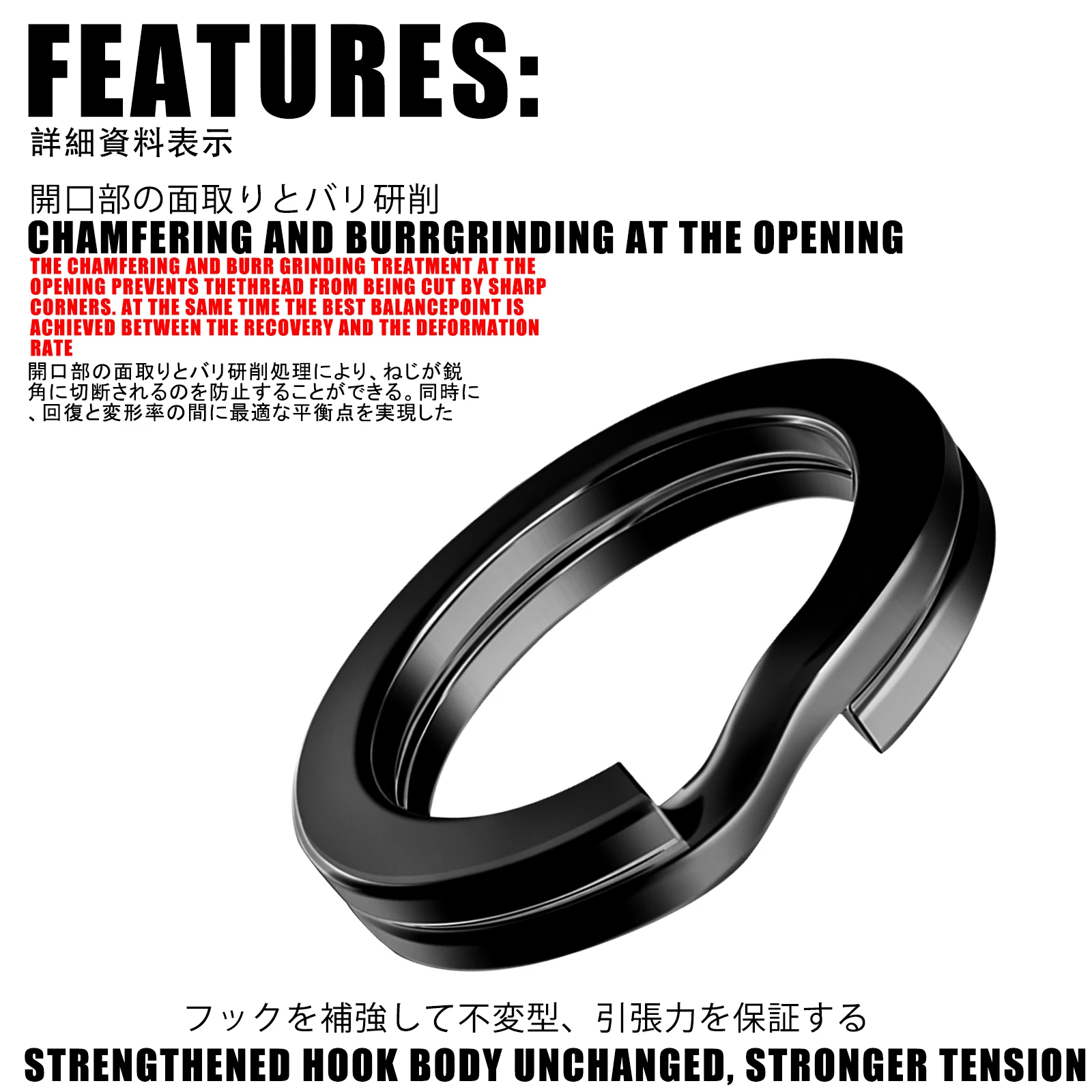 Silver/Black Fishing Split Rings Stainless Steel 3.5-12MM High Strengthen Double Circle Round Snap Pesca Accessories Snap Lure