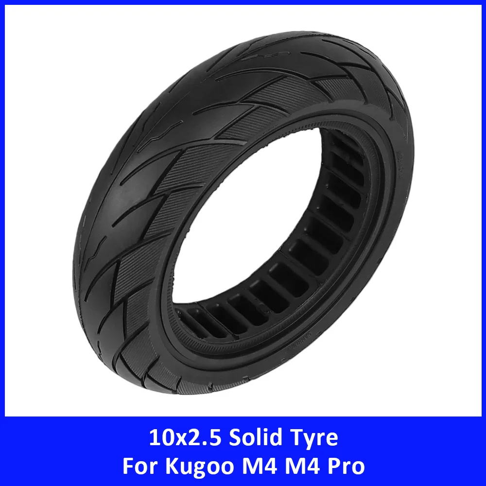 

Бескамерная цельнолитая шина 10x2.5 для электросамоката Kugoo M4 M4 Pro, 10-дюймовые непрокалываемые шины, запчасти для колес, аксессуары