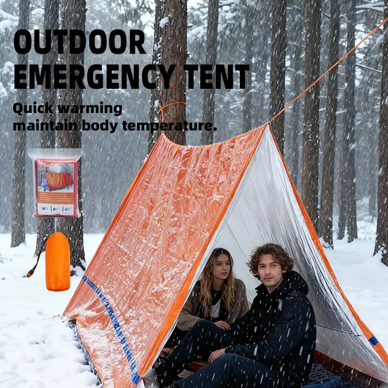 Outdoor Multi Functional Cold-Proof Moisture-Resistant Warm Keeper Heat Reflective Four-season Single Camping Tent Sleep