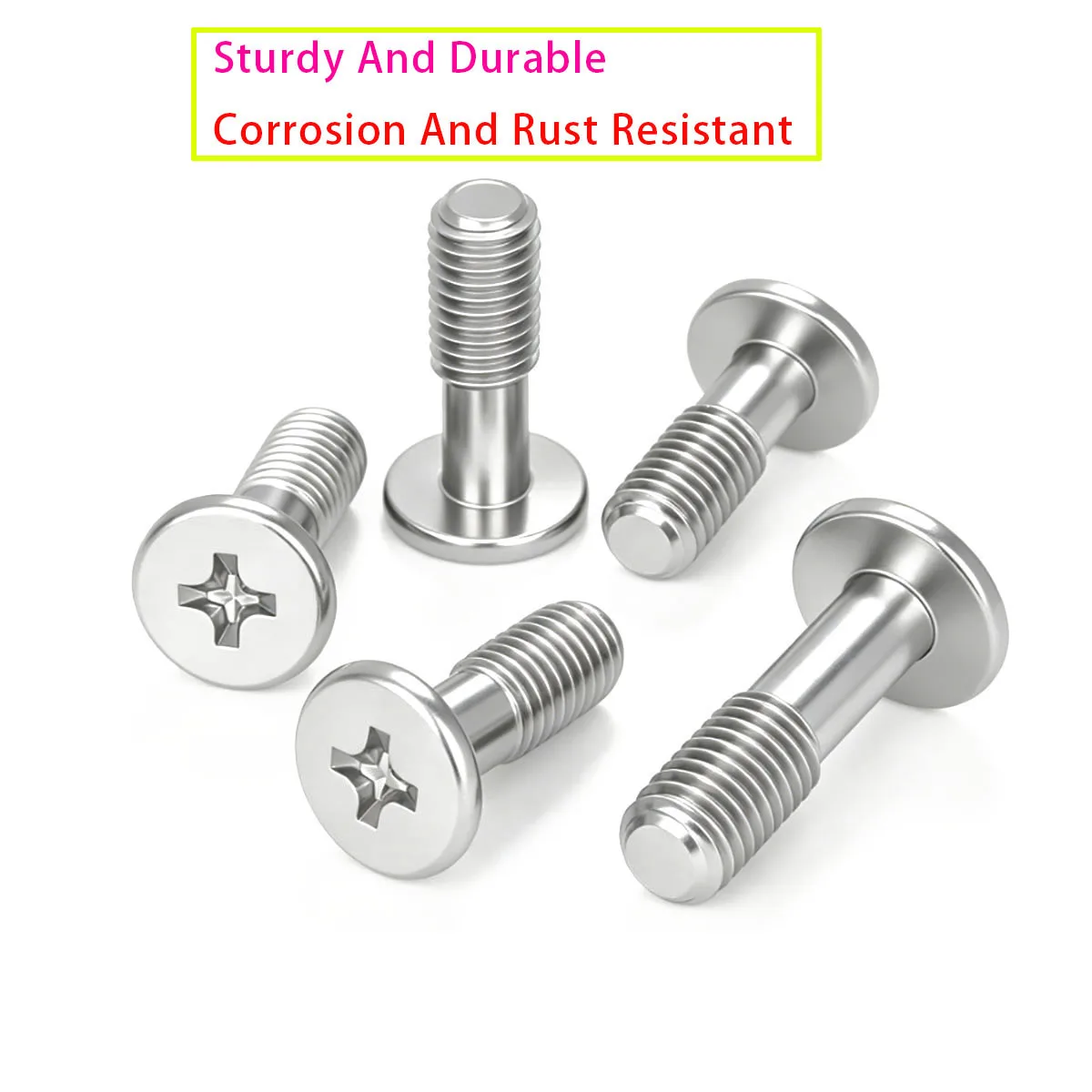 304 Stainless Steel Thin Flat Head CM Cross Recess Captive Screws, Partial Thread Anti-Drop Bolts