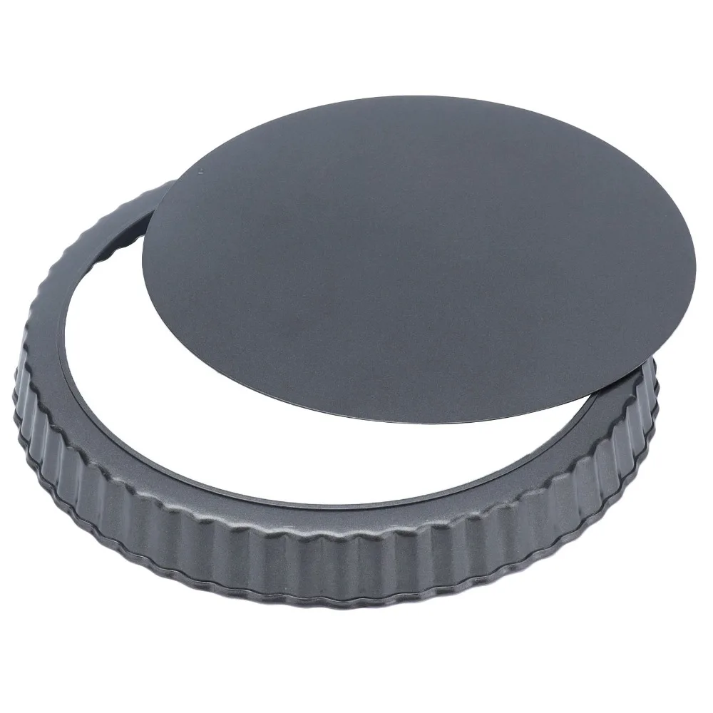 Carbon Steel Carbon Steel Bakeware Wavy Edge Non-Stick Coating Movable Chassis Pie Pan Removable Bottom Easy Release