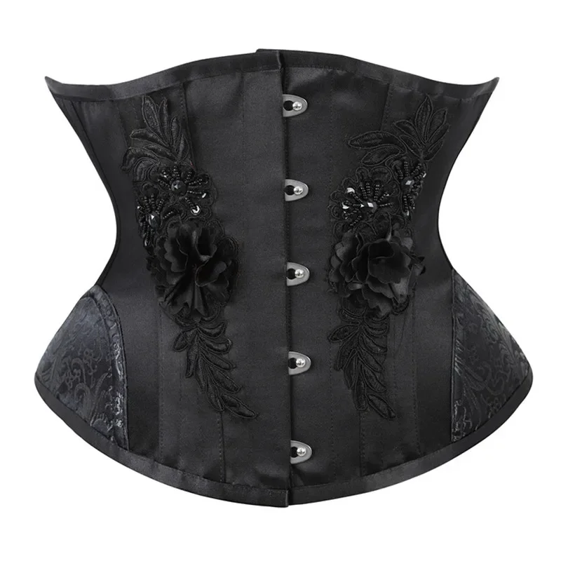 

Corset Underbust for Women Corselet Top Sexy Waist Gothic Lingerie Vintage Shape Body Belt Plus Size Black