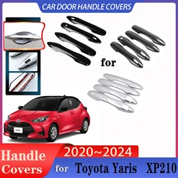 Manijas de puerta de coche para Toyota Yaris, accesorios para Mazda2 Hybrid XP210 2020 ~ 2024, cubiertas exteriores, cubierta protectora contra arañazos, accesorios