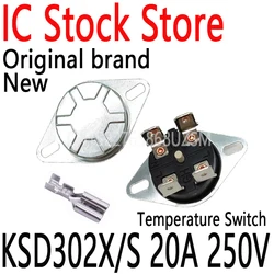 Manual/Auto Reset Temperature Switch with 4-Pin 75-105C Celsius Degree for Heater Thermostat Thermal Control KSD302X/S, 20A 250V