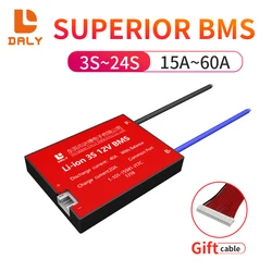 DALY 10S 36V Li-ion BMS with NTC 7S 24V 13S 48V For 3.7V Power Battery and 18650 and Lifepo4 4S 12V 8S 24V