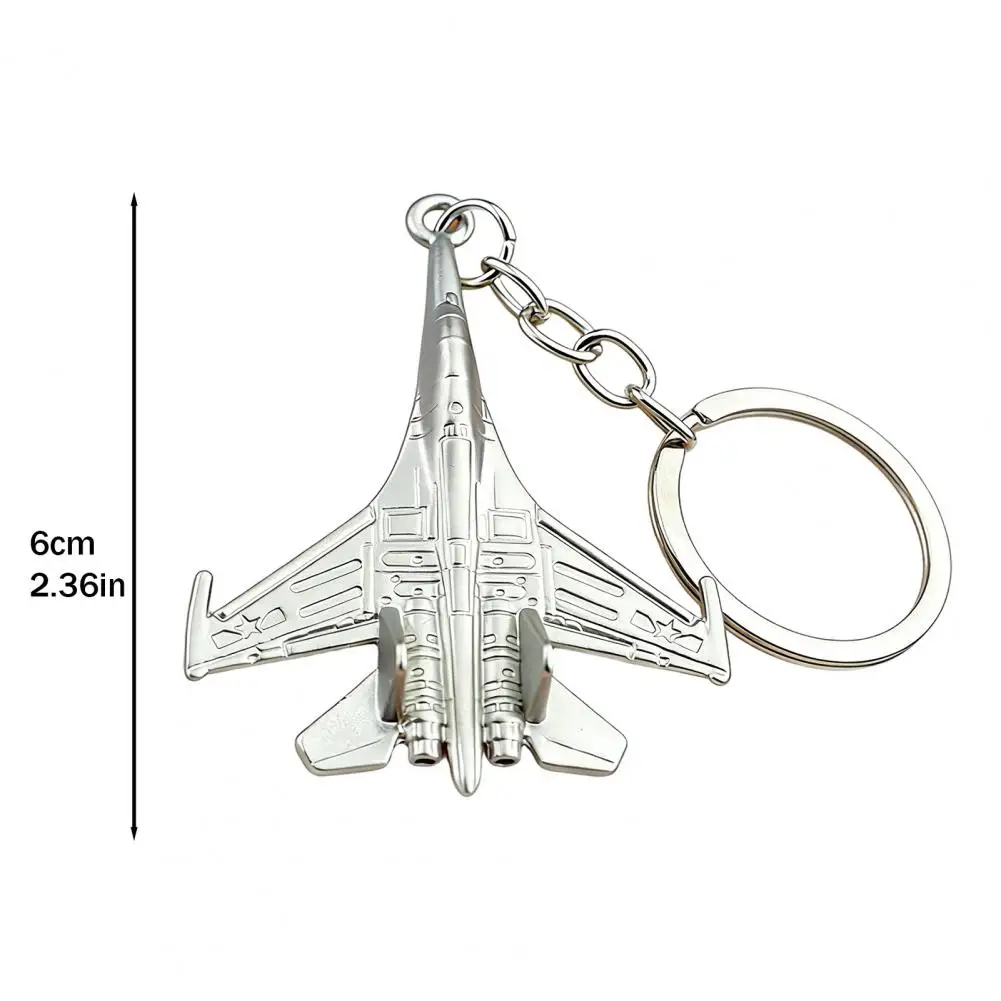Plane Key Holder Realistic Fighter Keychain Lightweight Aircraft Model Keyring Portable Streamlined Plane Ornament for Travel