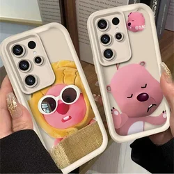 Cartoon L-Loopy Phone Case for Samsung Galaxy S24 Ultra S23 FE S22 S21 Plus FE A54 A34 A14 A73 A53 A33 5G Soft Silicone Capa