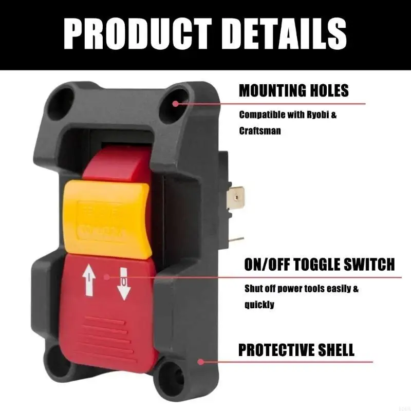 Double Throw Function Table Handsaw Power Switches Safety Locking Switches for Table Handsaw Machine Accessories 