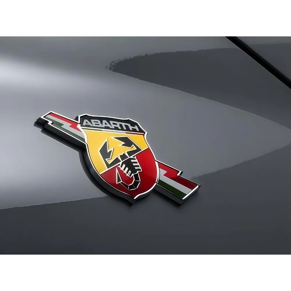 Car 3D Metal Abarth Emblem Sticker Decals Accessories For Fiat Abarth 124 125 500 595 695 Panda Tipo Punto Ducato Stilo Palio
