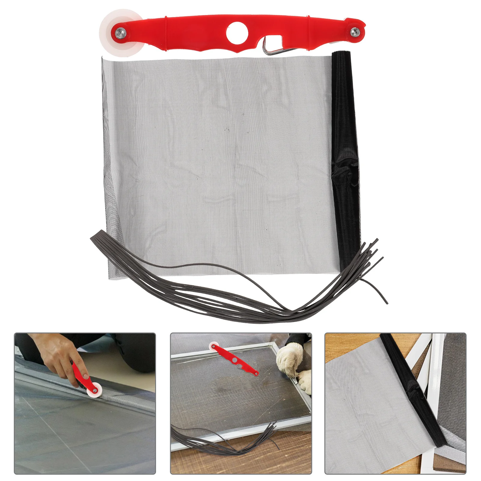 

1Set Mesh Window Screen Replacement DIY Screen Door Repair Kit for Home Waterproof Strong Plastic Mesh for Window and Door Seal