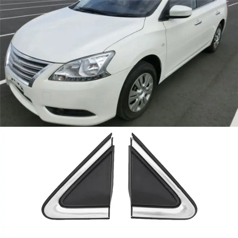 A13F-Car Side Mirror Corner Triangle Garnish Panel Window Triangle Plate 96318-3RA0A 96319-3RA0A For Nissan Sylphy 2012-2018