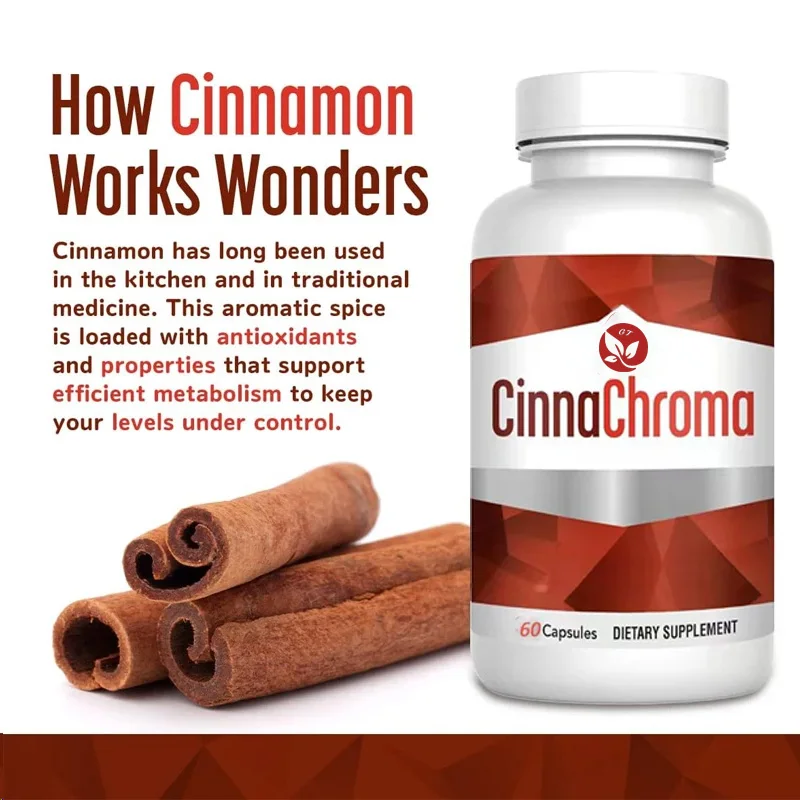 Cinnamon Capsules - Extracts Of Chromium And Vanadium Pyridinate Supplement D3 K2 Support Metabolic Cardiovascular