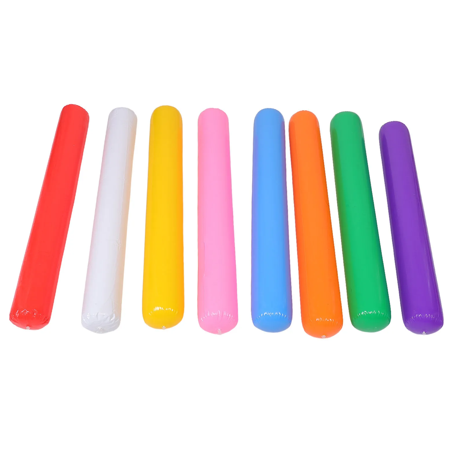 8Pcs Inflatable Swimming Floats Kids Pool Noodles 40 Inch PVC Waterproof Floaties Fast Inflation Safe Buoyancy Beach Pool Party