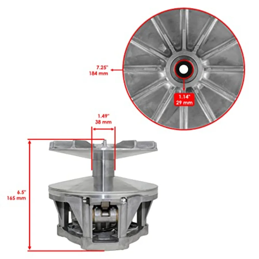 قابض محرك أساسي كامل مع حزام لسيارة بولاريس سبورتسمان 500 19962013 ATV للطرق الوعرة نظام نقل عالي الأداء #2