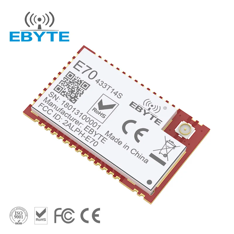 CC1310 UART Wireless Modul 433MHz 14dBm rf Sender Empfangen Kleine SMD Typ RF Modul Mit IPEX Interface EBYTE E70-433T14S