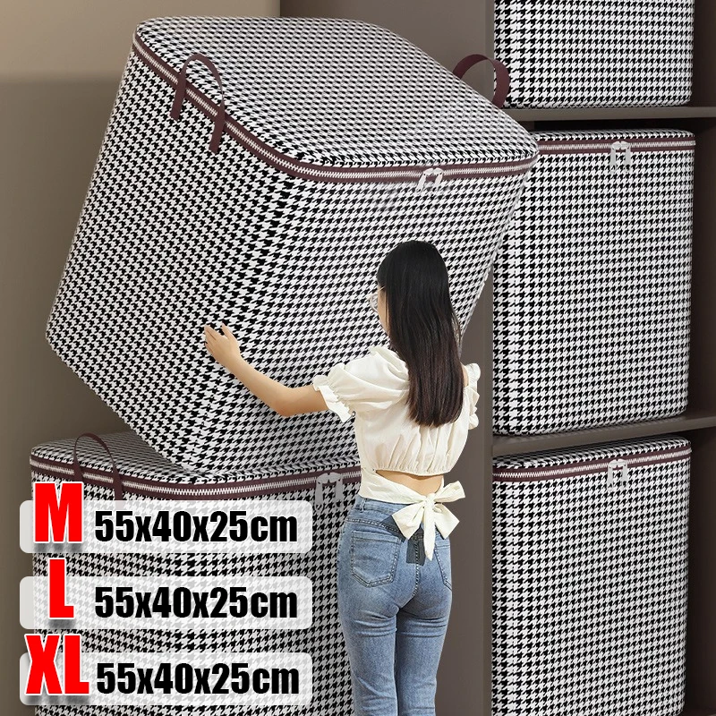 Bolsa de Almacenamiento de Gran Capacidad con Diseño de Mil Pájaros, Organizador de Ropa a Prueba de Polvo para Armario del Hogar, Bolsas de Embalaje para Mudanza