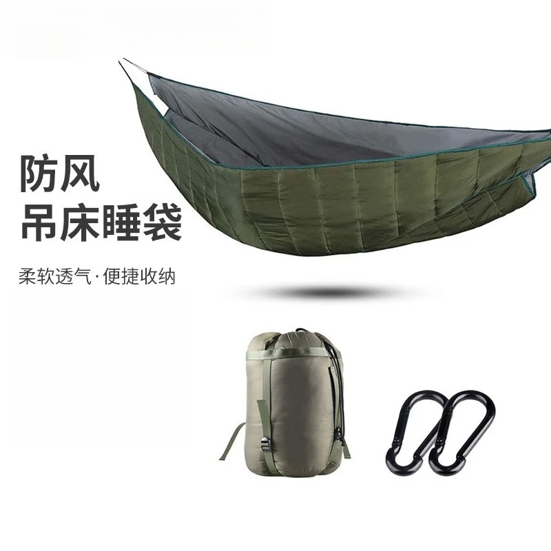 

Portable Outdoor Camping Hammock with Warm Sleeping Bag, Cold Weather Lightweight Camping Hammock, Warm Quilt for Camping
