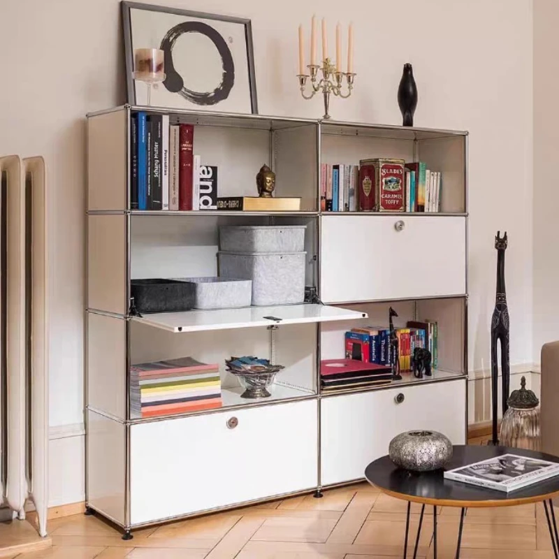 Modern Stainless Steel Modular Simple Storage Cabinet Storage Locker Dresser Living Room Cabinets Wardrobe Home Furniture