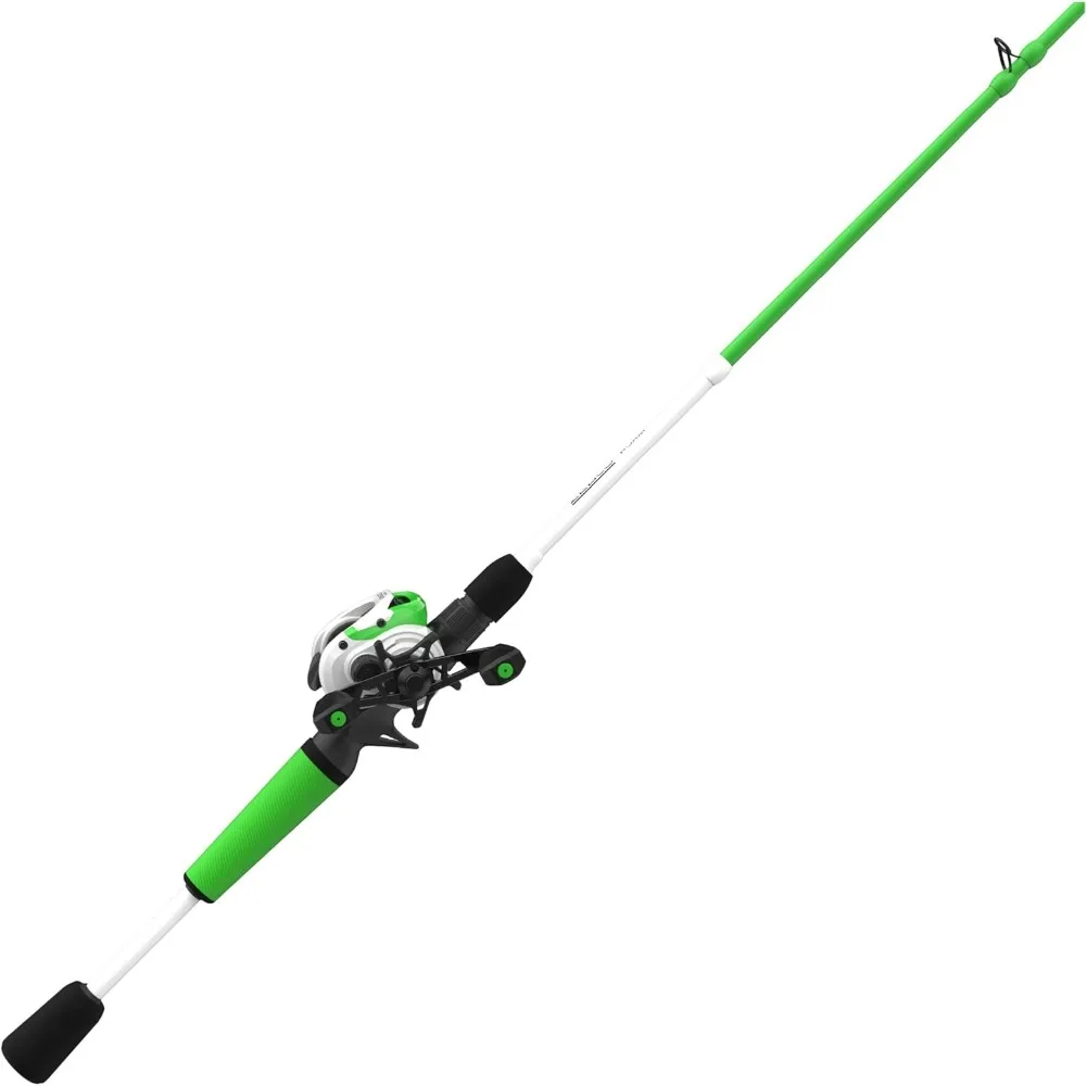 

Roam Baitcast Reel and Fishing Rod Combo, Fiberglass Fishing Pole with Split-Grip MaxTac Rod Handle, Lightweight Graphite Frame