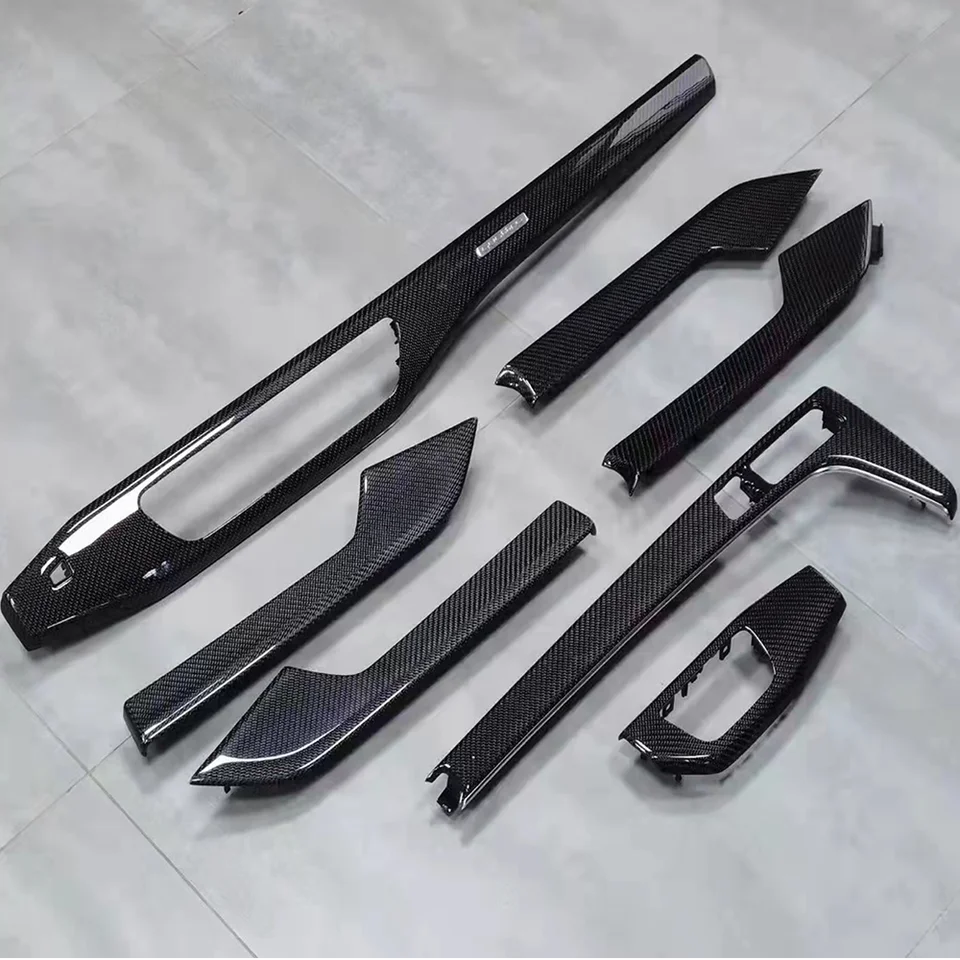 Carbon Fiber Central Control Shift Panel 7 Piece Set for Audi B9