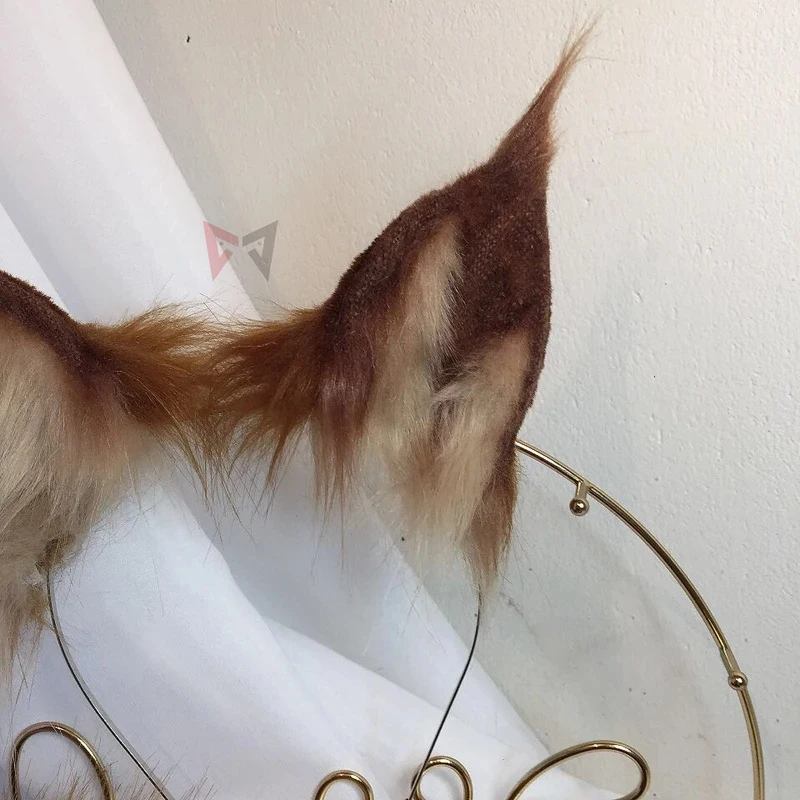 

CyMMGG New Sciuridae Ears Hairhoop Tail Set For Anime Game Cosplay Costume Accessories Handmade Work