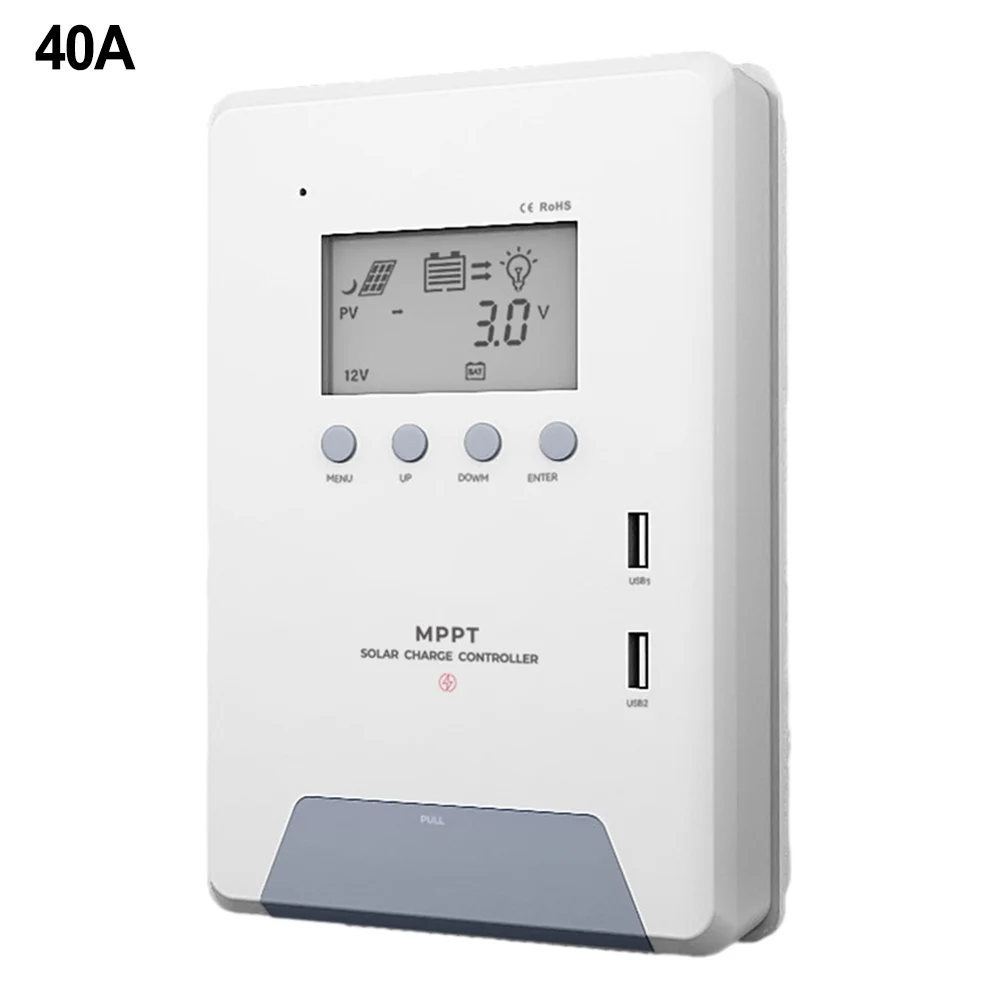 As Shown In The Picture 60A for Solar Regulator Battery Voltage Regulator Digital Display Solar Controller Low Heat Generation