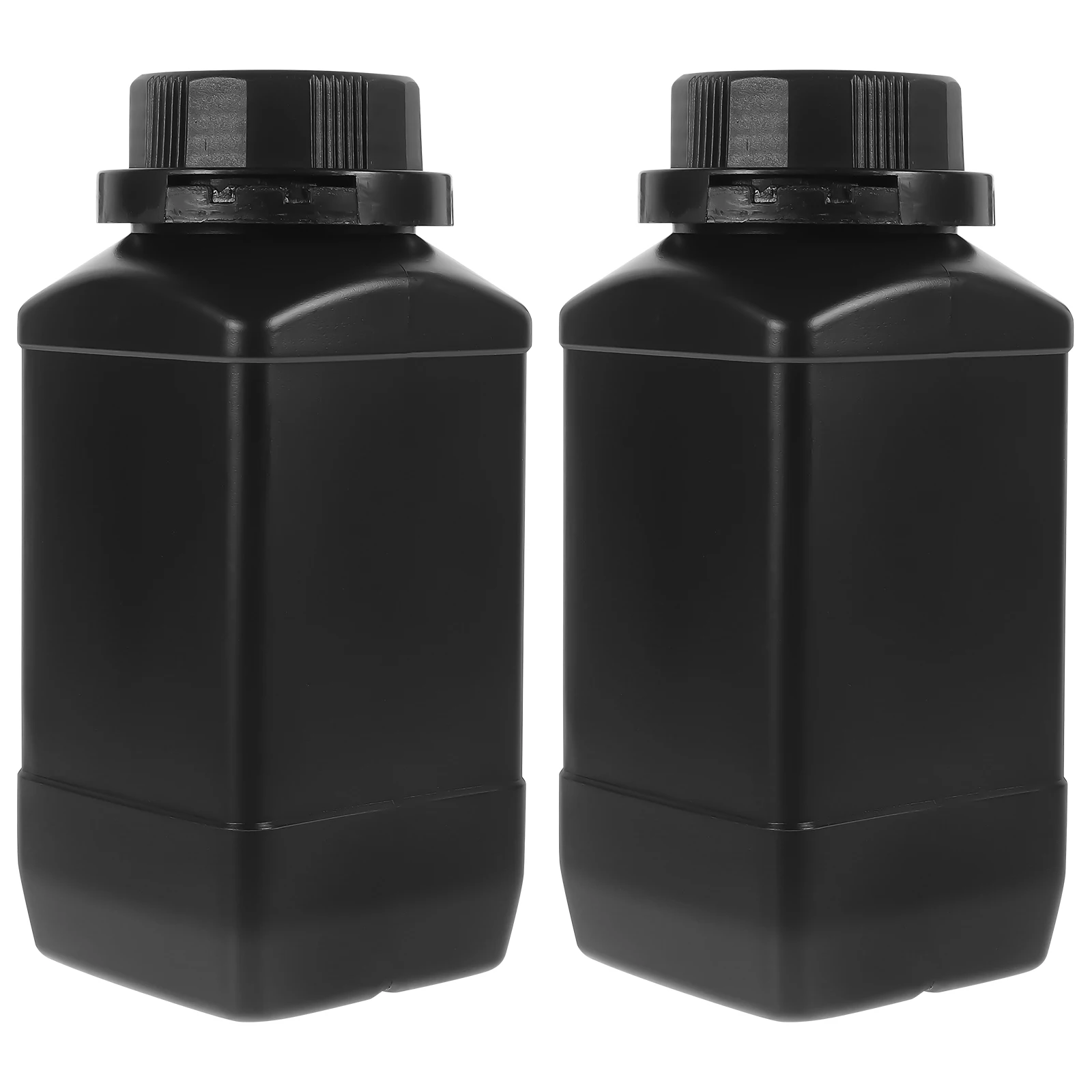 

2Pcs Big Mouth Square Bottle Chemical Reagent for Laboratory Black Plastic Wide Liquid Storage Pe Sample Sealing Labs 1000ml NEW