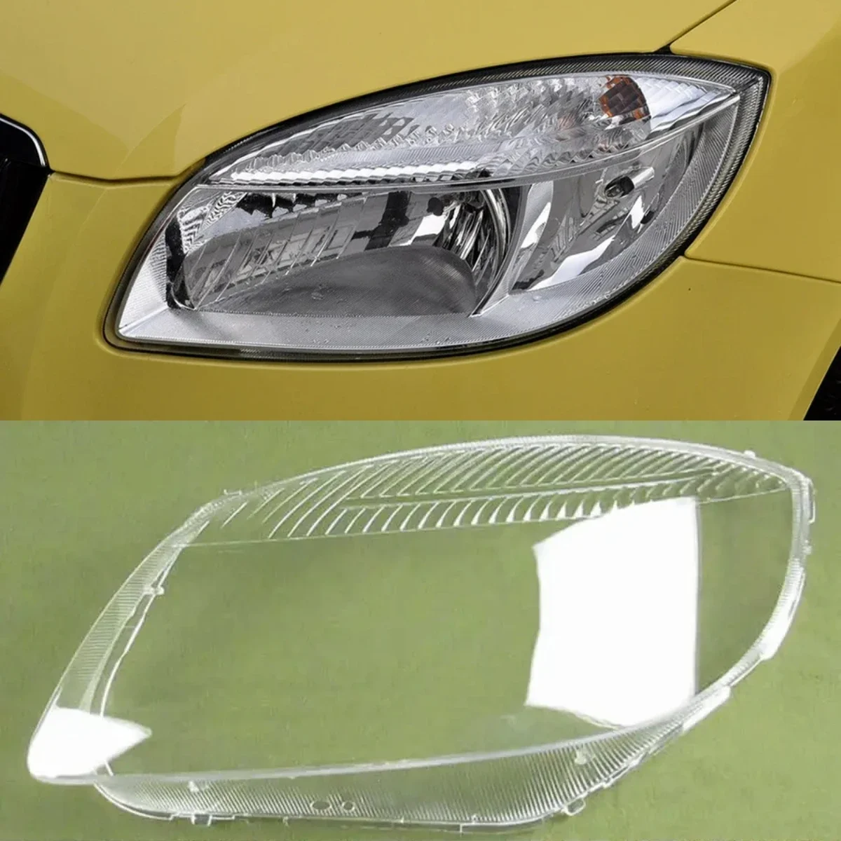 

For Skoda Fabia Headlamp Cover Transparent Lampshade Lamp Shell Front Headlight Mask Lens Plexiglass 2008 2009 2010 2011