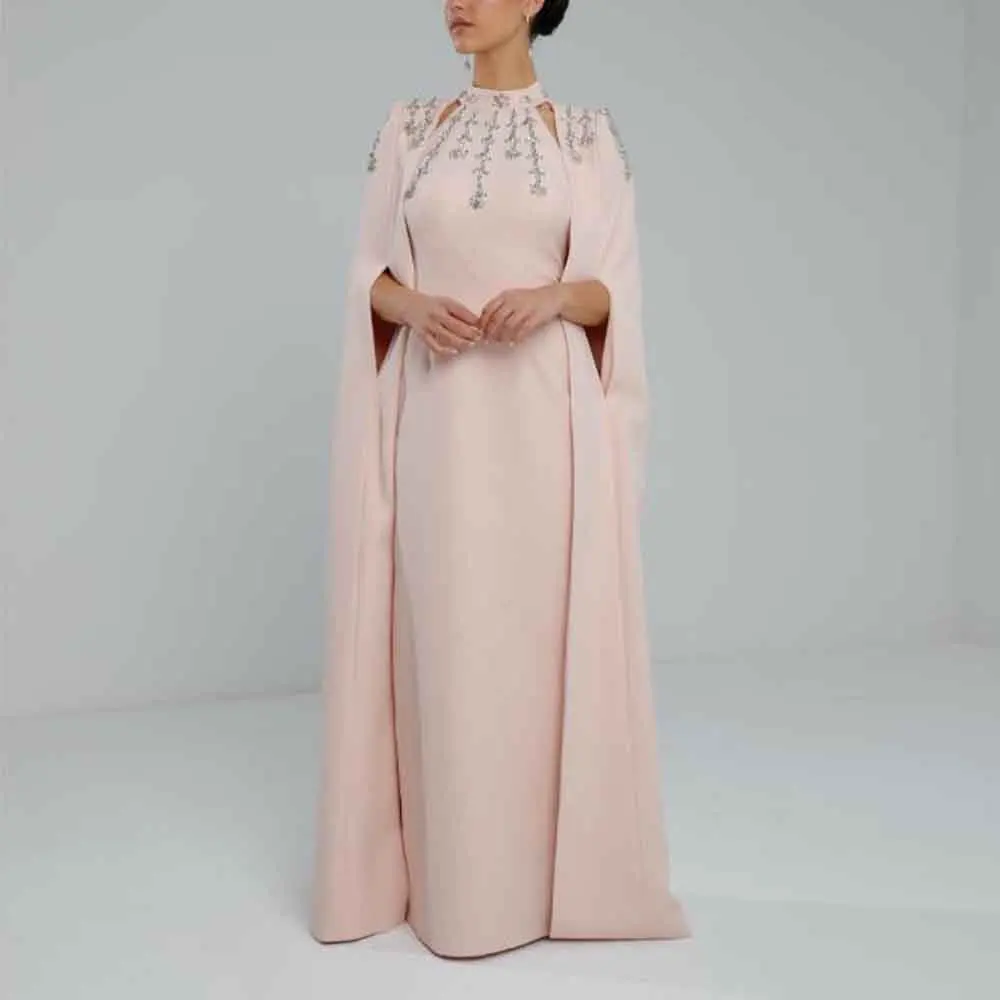 

Розовое прямое вечернее платье по индивидуальному заказу с жакетом, украшенное кристаллами, торжественное платье длиной до пола, атласное платье de fiesta