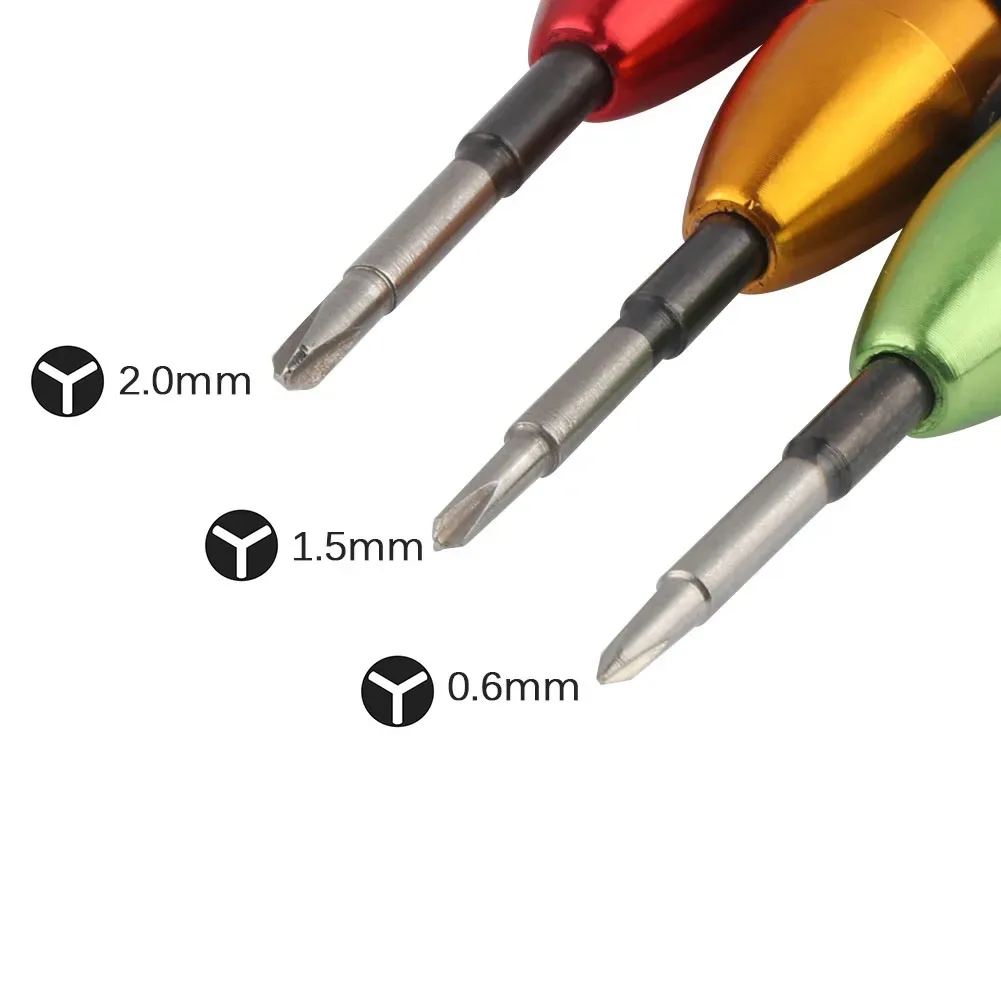 0.6mm 1.5mm 2.0mm Y Tip Triwing Screwdriver for  Switch JoyCon for iPhone for Samsung for Smartwatch Repair Disassembly Tools