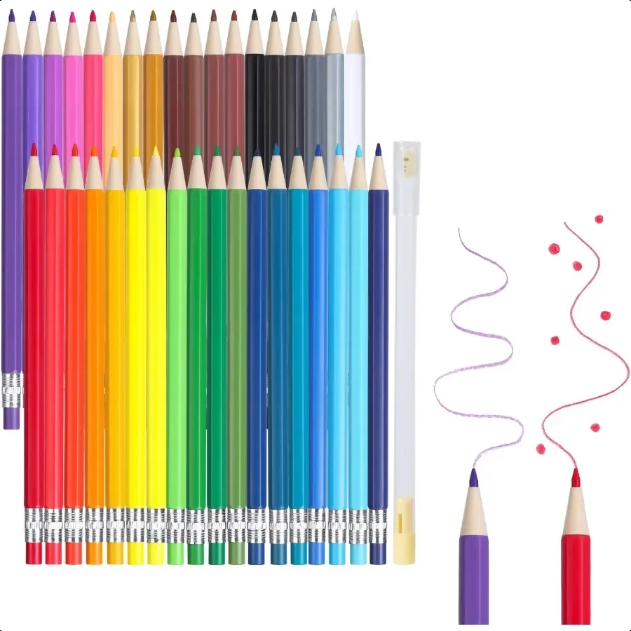 

Mechanical Colored Pencils 2.6mm 36Pack Premium Assorted Colored Pencils with a Sharpener Erasable Aesthetic Drafting Tools Ide