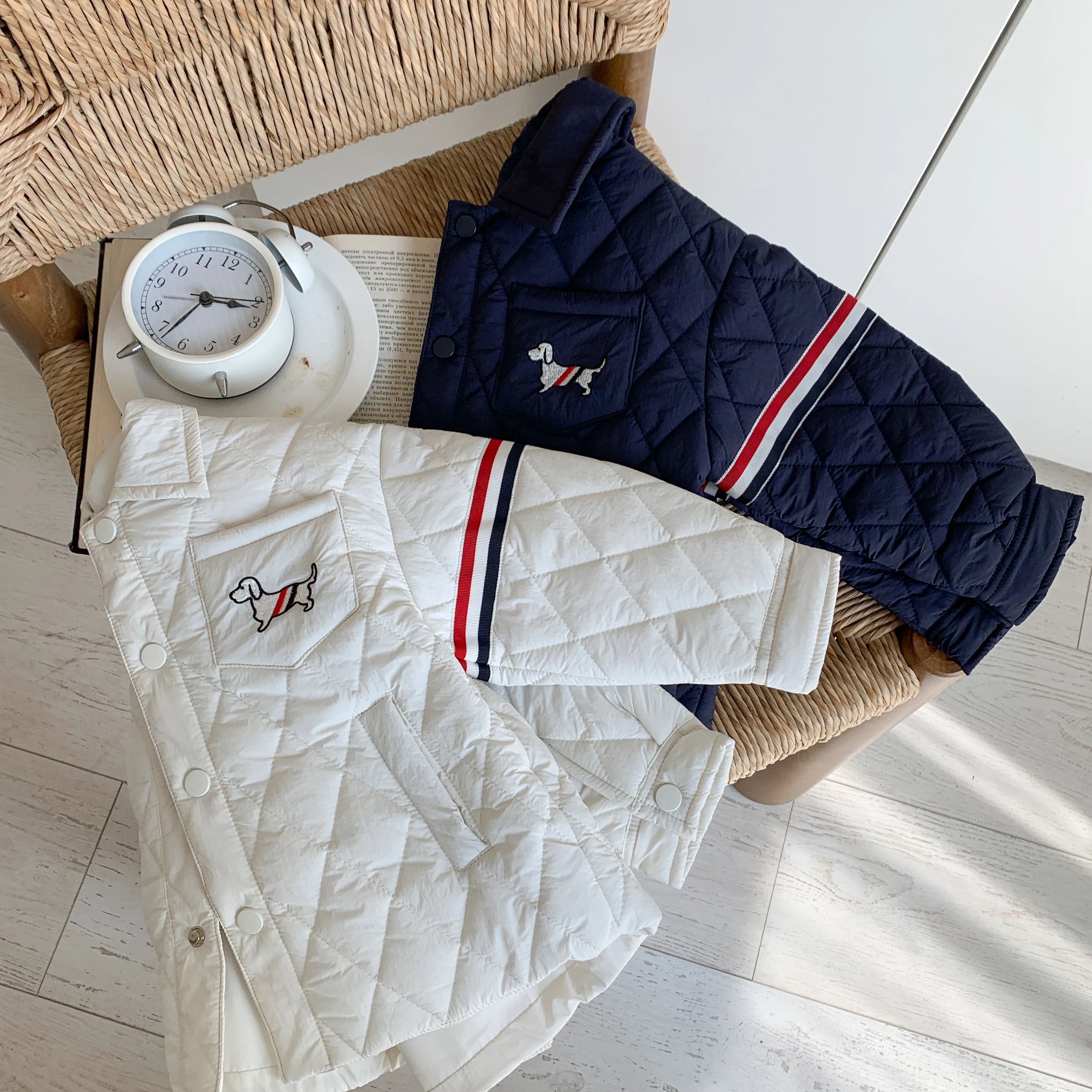 Children's Down Jacket Winter Outerwear Girl's Quilted Coat Boy's Baseball Down Jacket Japanese Style Kids' Fashion