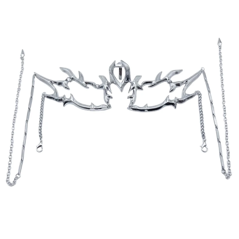Metall-Halbmaske, einzigartiger Gesichtsschmuck, Cosplay-Gesichtskette, modische Gesichtskette