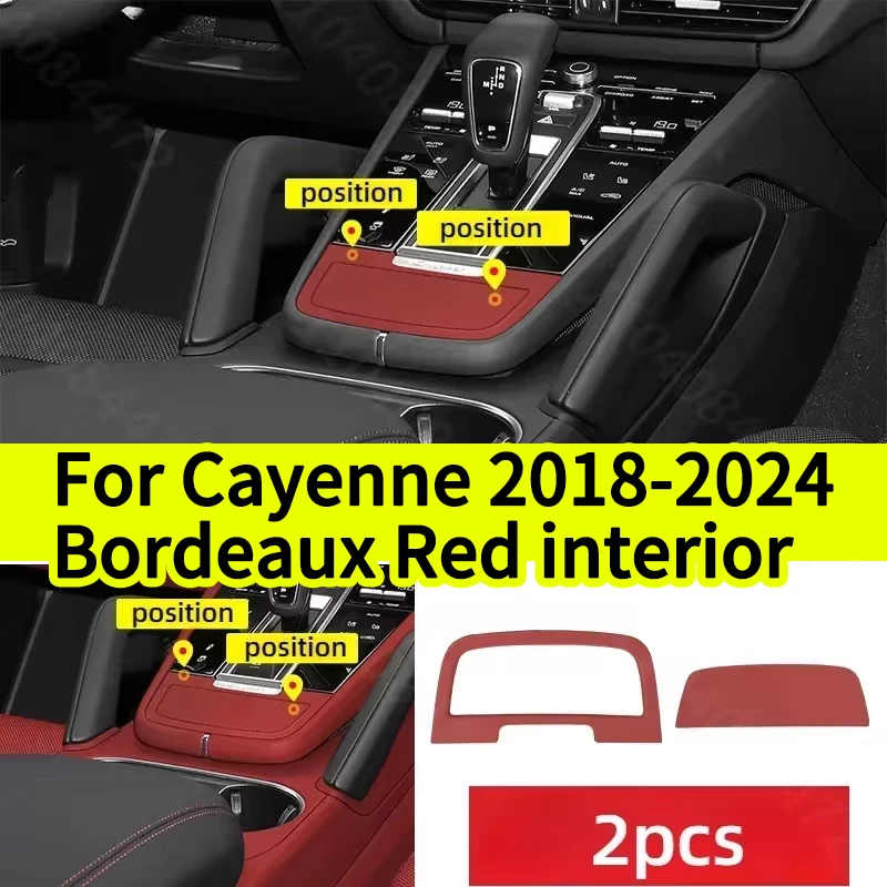 Original Car Bordeaux red car interior parts for Porsche Cayenne Coupe S Gts Turbo Screen Watch Sticker for Cayenne Accessories