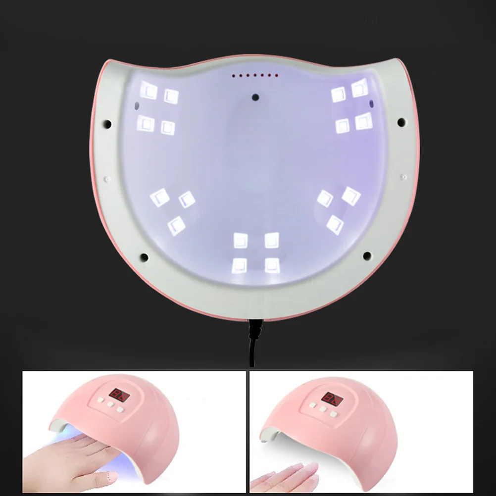

54W Manicure Dryer LED Infrared Induction ABS Durable Broken-Resistant Digital LCD Screen Automatic Timing Function Nail Glue