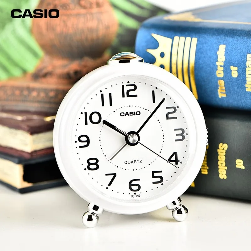 CASIO TQ-149-7PF Creative Fashion Bedside Alarm Clock Simple Bedroom Night Light Clock For Student Children Daily Use